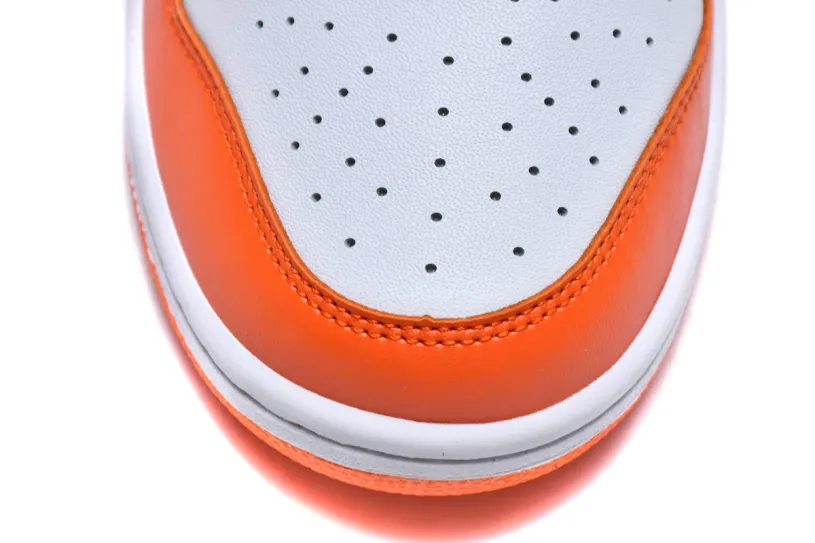 All White Nike Dunks Low Orange Paisley DH4401-103