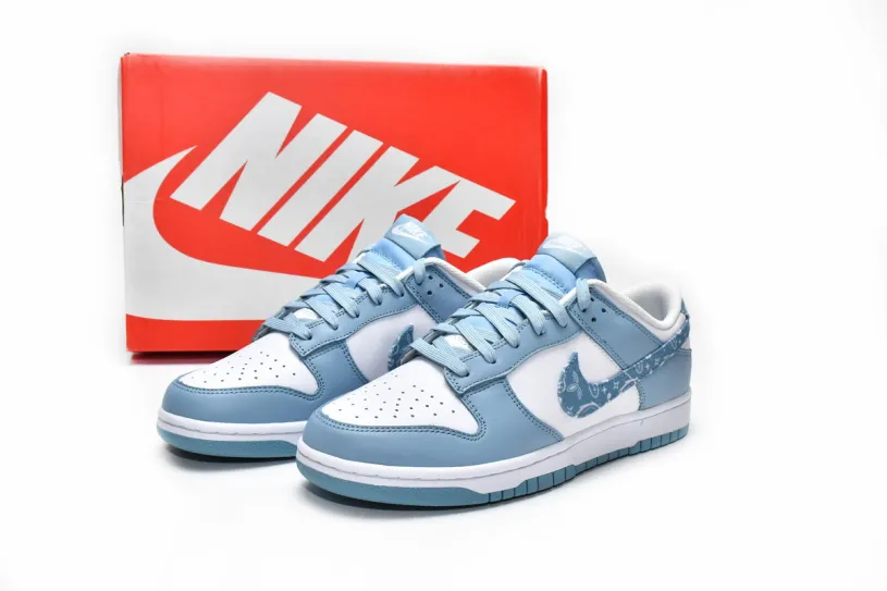Gray Nike Dunks Women Low Blue Paisley DH4401-101
