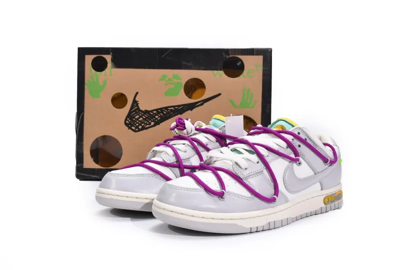 OFF WHITE x Black Nike Dunk Low SB Low The 50 NO.21 DM1602-100