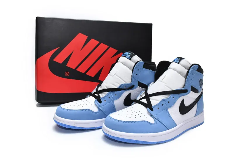 Jordan Air 1 Yellow Retro High White University Blue Black 555088-134(TOP quality)