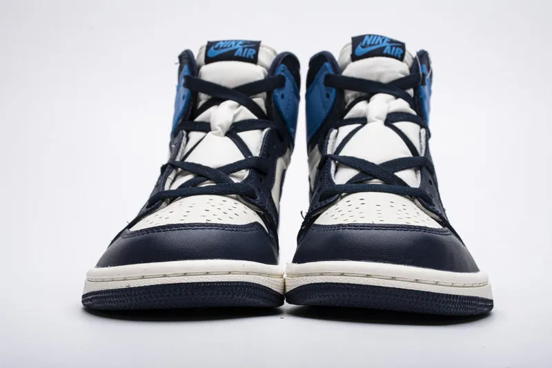 Air Jordan 1 Mid Black White Retro High Obsidian UNC 555088-140
