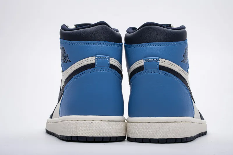 Air Jordan 1 Mid Black White Retro High Obsidian UNC 555088-140