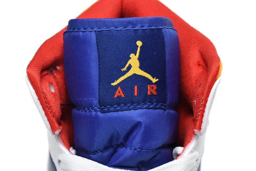 Air Jordan 1 Black Orange Mid Royal Blue Laser Orange 554724-131