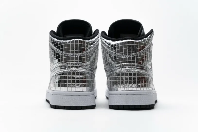 Air Jordan 1 Low Royal Mid SE Disco Metallic Silver (W) CU9304-001