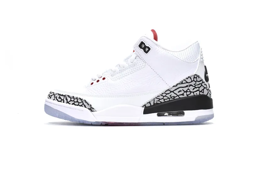 Air Jordan 3 Retro Free Throw Line White Cement  923096-101(2018)
