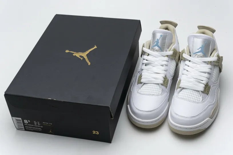 Air Jordan 4 Pine Green Retro Sand Linen 487724-118 (Top Quality)
