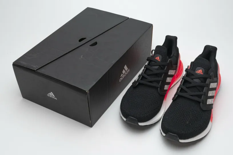 Adidas Ultra Boost 20 Core Black Signal Coral EG0756