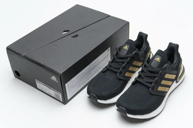 Adidas Ultra Boost 20 Black Gold White EE4393