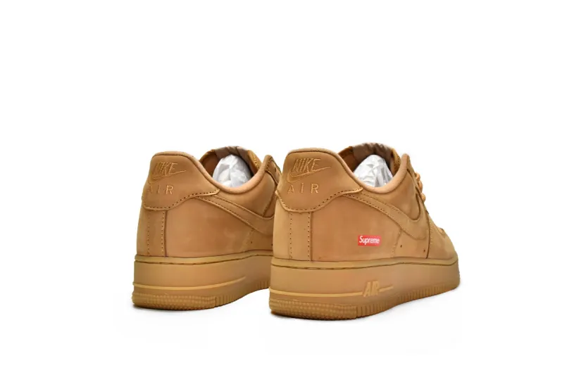 Supreme x Women's Nike Air Force 1 Low Casual Shoes Flax DN1555-200