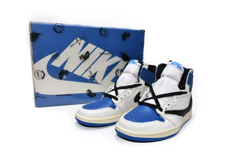 Fragment x Travis Scott x Air Jordan Retro 1 University Blue  High OG  DH3227-105  (Top Quality)