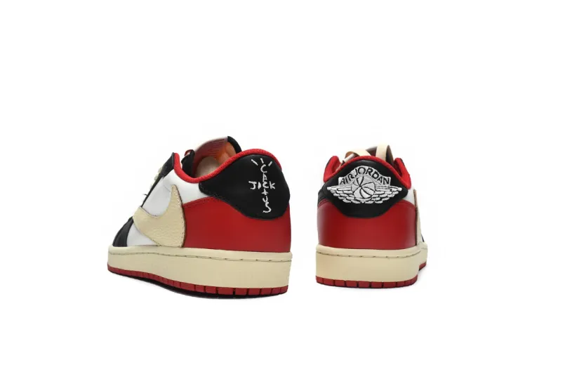 Travis Scott x Lace Air Jordan 1 Low Black Red DM7866-166