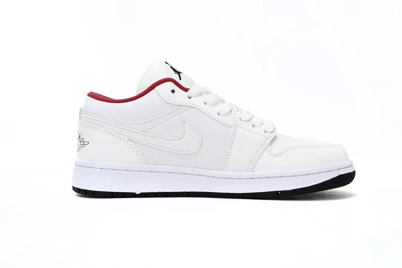 Shoe Stors In Billings Air Jordan Mid 1 Low All-white Red 553560-164