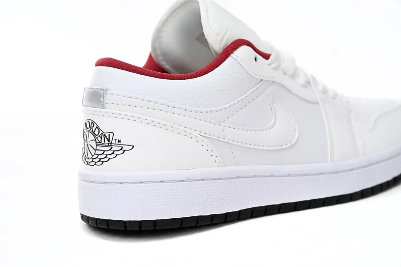 Shoe Stors In Billings Air Jordan Mid 1 Low All-white Red 553560-164