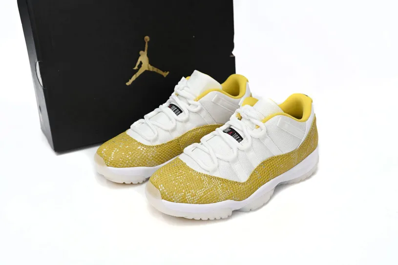 Black And Blue Air Jordan 11 Retro Low WMNS “Yellow Snakeskin AH7860-107