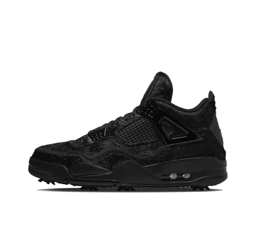 Air Jordan 4 Retro Golf Black Cat Pony Hair