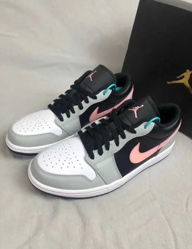 Air Jordan Retro 1 Low Og Casual Shoes Low Black Grey Pink4 553558-062