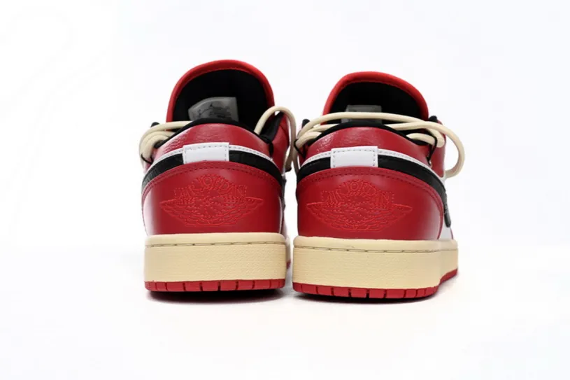 Jordan Air 1 Red And White Low Chicago Bandage