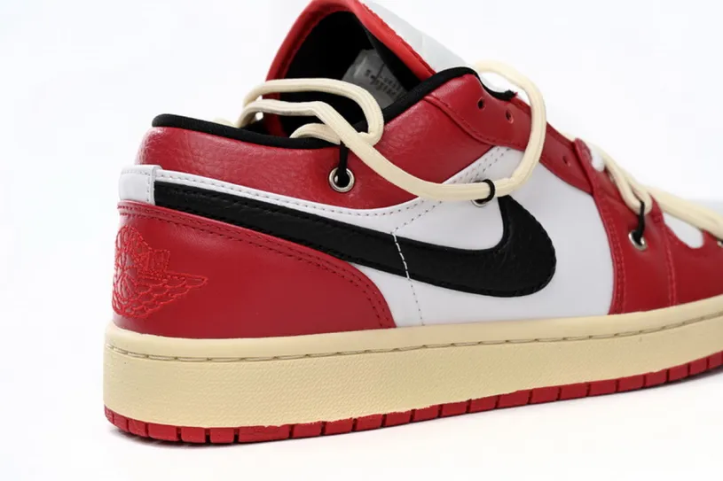 Jordan Air 1 Red And White Low Chicago Bandage