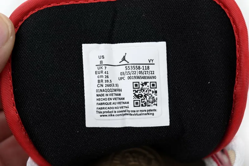 Jordan Air 1 Red And White Low Chicago Bandage