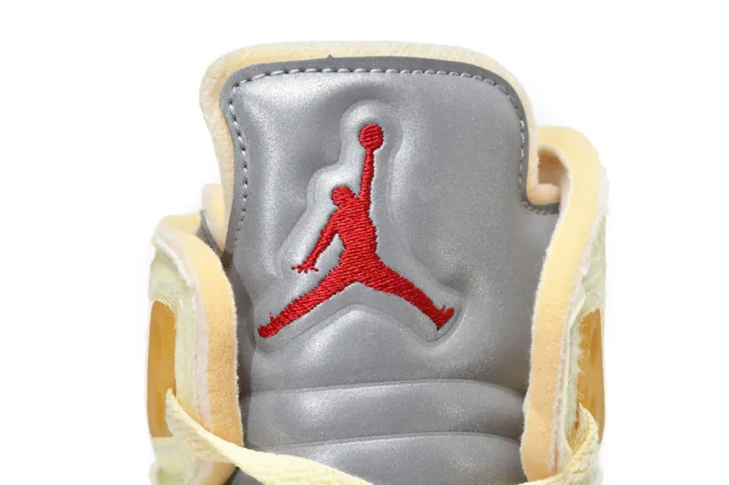 OFF White x Air Jordan 5 Red And White Retro SP Sail  DH8565-100