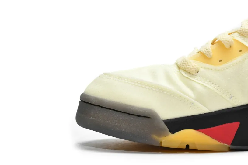 OFF White x Air Jordan 5 Red And White Retro SP Sail  DH8565-100