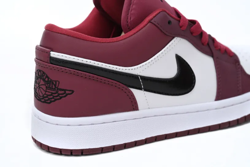 Air Jordan 1 Black And Yellow Low Noble Red 553558-604