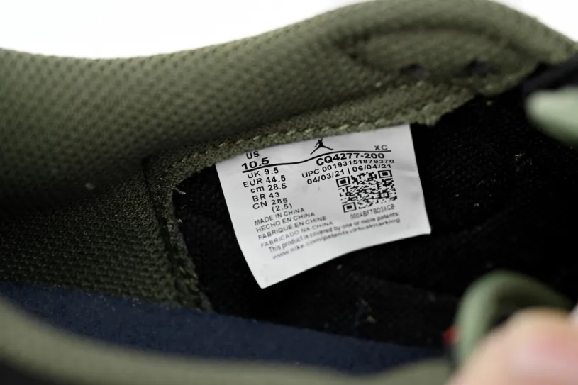 Travis Scott x Air Jordan Retro 1 Black White Low Green Barb CQ4277-200