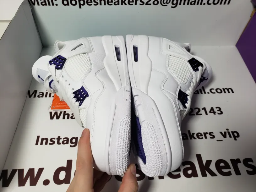 Air Jordan Bred 4 Reimagined Retro Purple Metallic CT8527-115  (Top Quality)