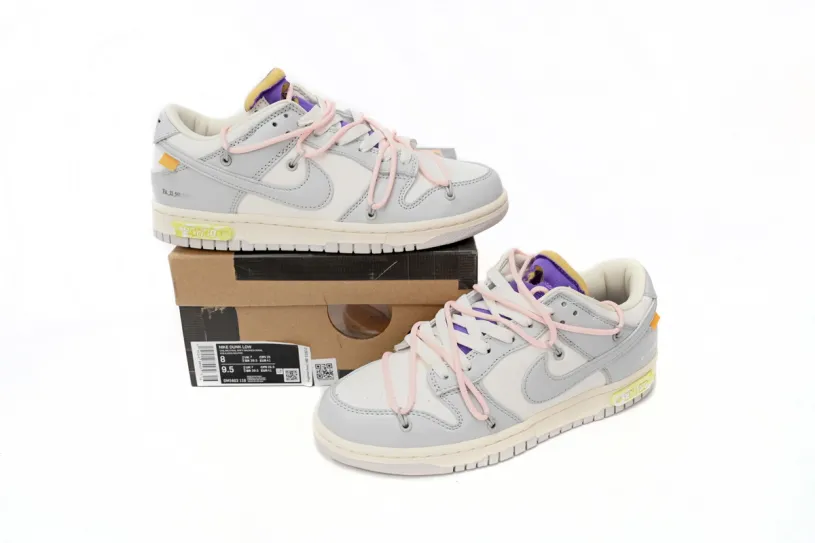 OFF WHITE x Nike Pink Dunks SB Low The 50 NO.24 DM1602-119