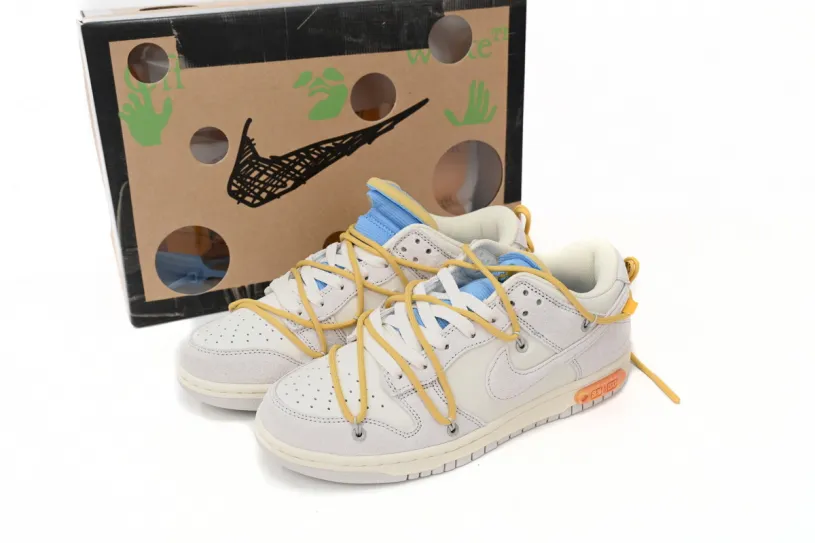 OFF WHITE x Blue And Grey Nike Dunks SB Low The 50 NO.22 DM1602-124