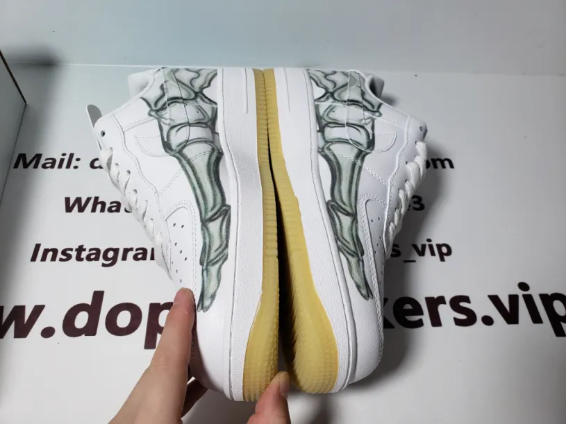 Nike Air Force 1 Off White Low Skeleton Halloween (2018) BQ7541-100