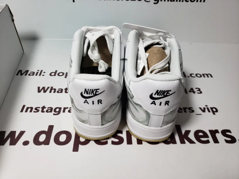 Nike Air Force 1 Off White Low Skeleton Halloween (2018) BQ7541-100