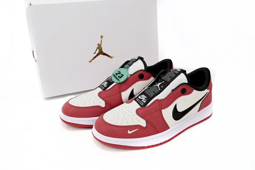 Air Jordan 1 Low Og Silver Low Slip WMNS NRG White Red BQ8462-601