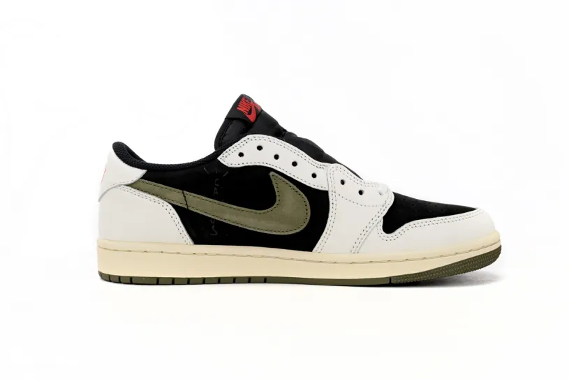 Travis Scott x White Off White Air Jordan 1 Low OG Olive DZ4137-106