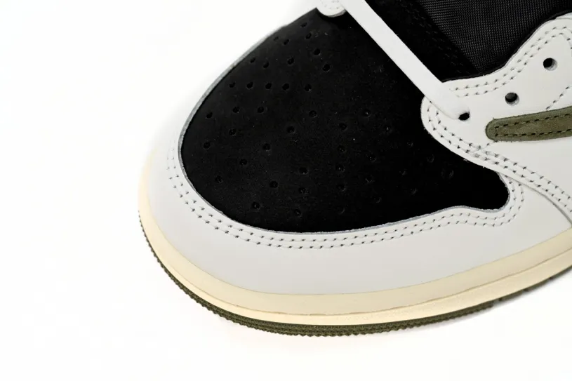 Travis Scott x White Off White Air Jordan 1 Low OG Olive DZ4137-106