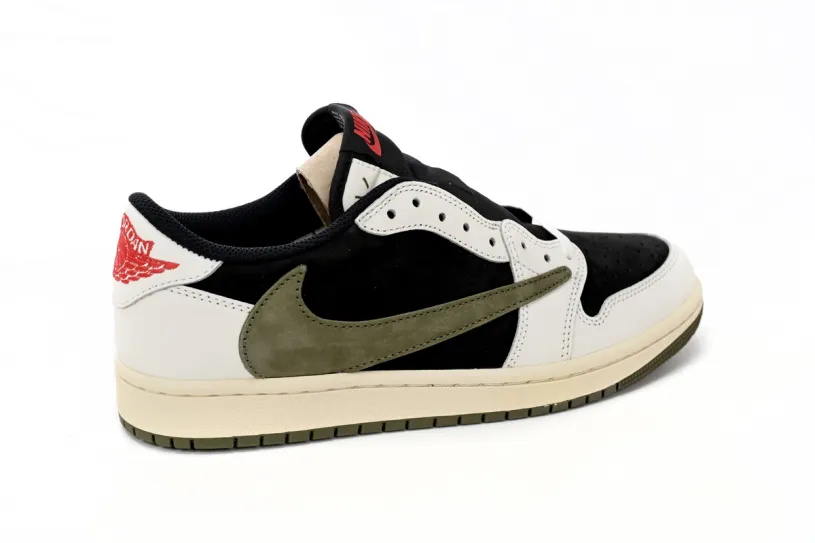Travis Scott x White Off White Air Jordan 1 Low OG Olive DZ4137-106