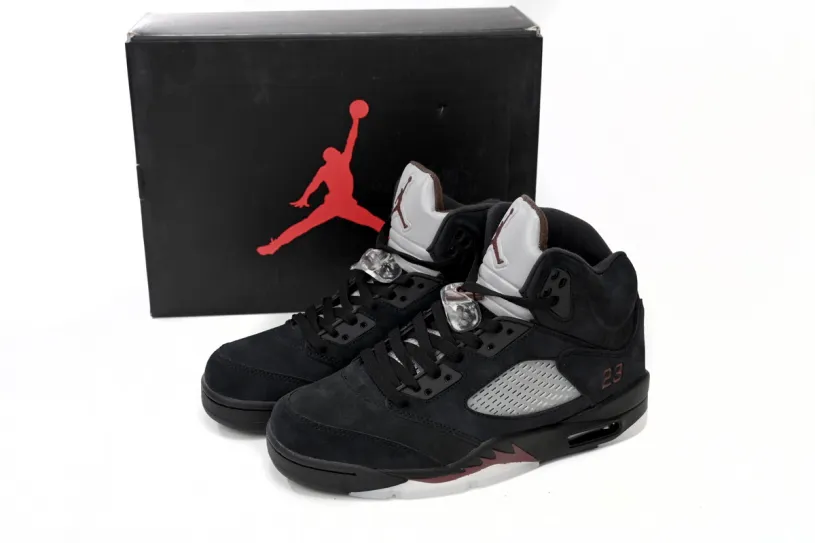 Air Jordan 5 Fire Red Black Tongue Retro SP A Ma Maniére Black FD1330-001