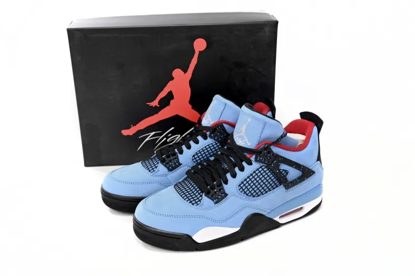 Travis Scott Cactus Jack x Air Jordan 4 Oreo Price Retro “Houston Oilers”  308497-406 (Top Quality)