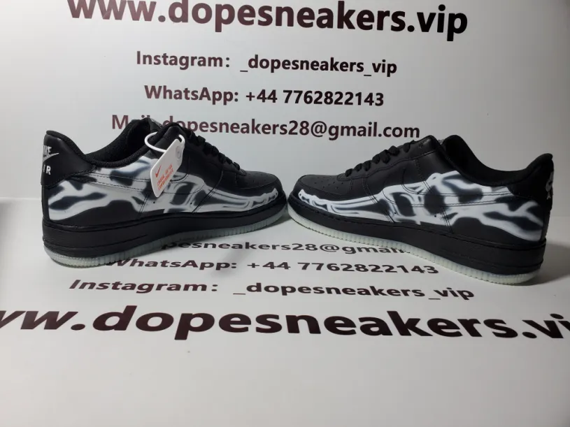 Nike air Force Black Skeleton Halloween (2019)  BQ7541 001