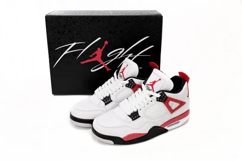 Size 10 Men's Air Jordan Retro 4 Retro Red Cement DH6927-161