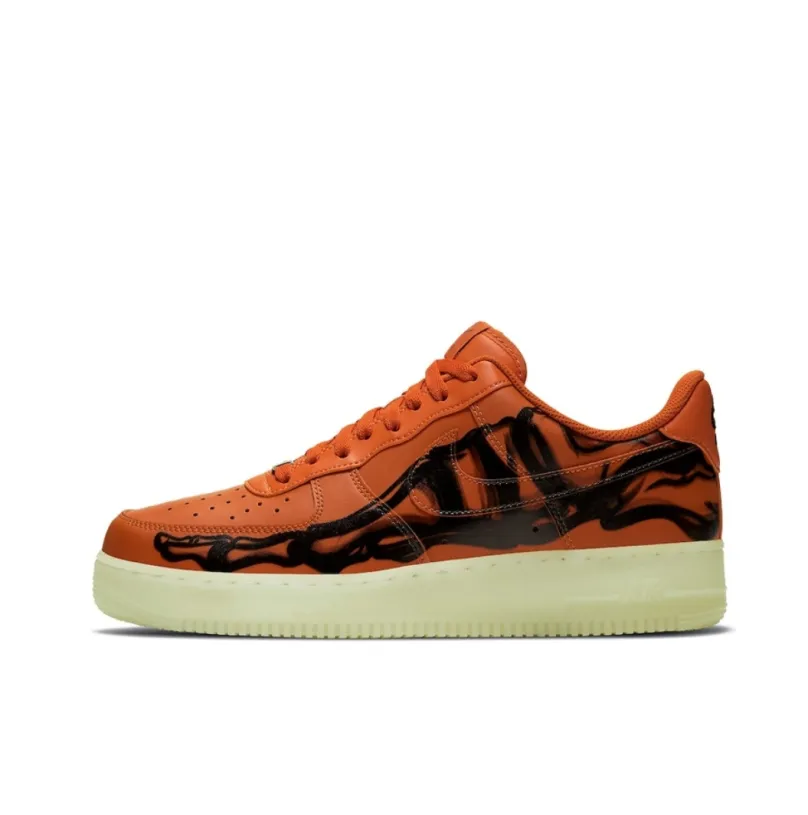 Nike Air Force 1 Low Orange Skeleton Halloween