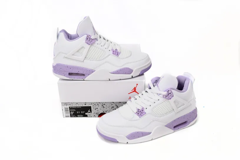 2024 Air Jordan 4 Retro 'Bred Reimagined' Retro White Purple CT8527-115