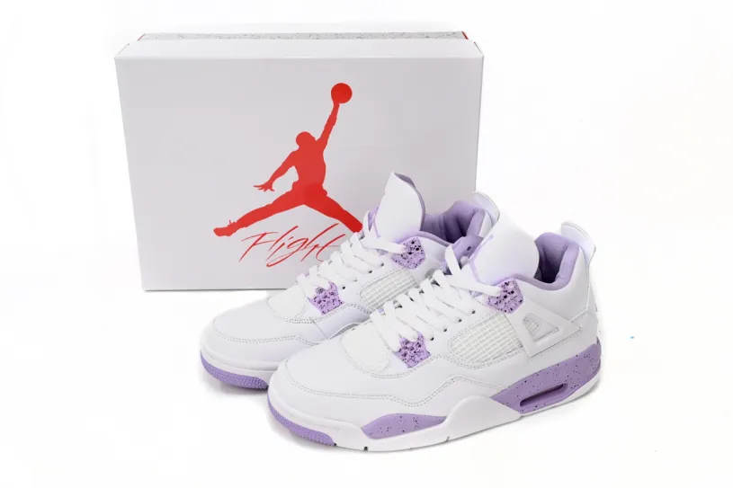 2024 Air Jordan 4 Retro 'Bred Reimagined' Retro White Purple CT8527-115