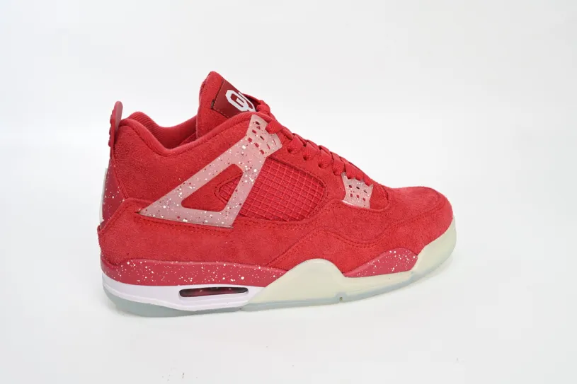 Air Jordan 4 Retro Black And Red Retro Wine red ink splashing 904282