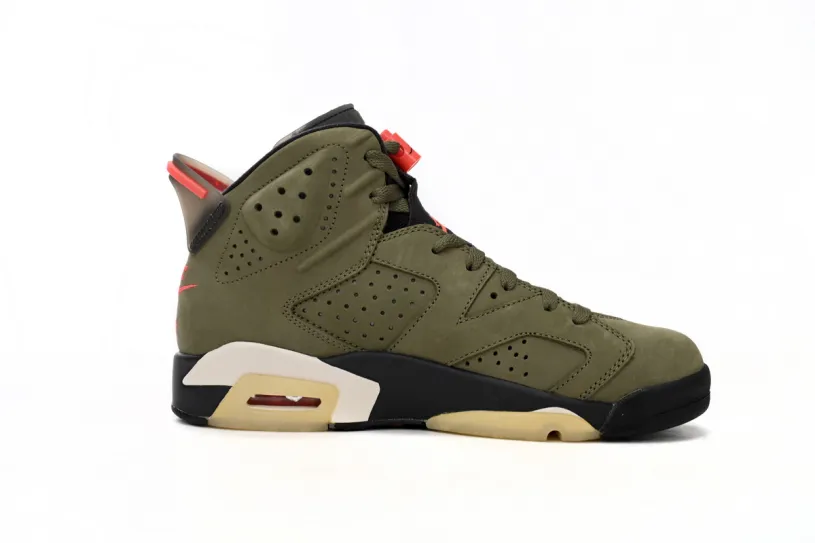 Air Jordan 6 Vi Black Infrared Olive Green CN1085-200
