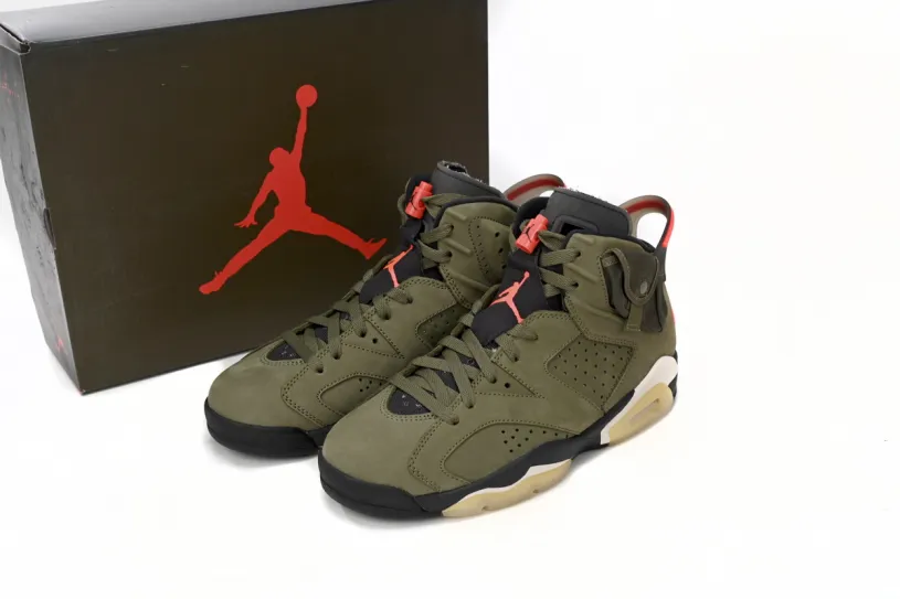 Air Jordan 6 Vi Black Infrared Olive Green CN1085-200