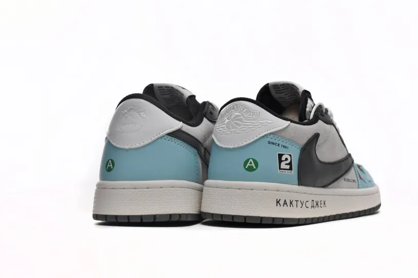 Travis Scott X  Air Jordan 1 Low Bred Toe Low 'BMW JackBoys' DC3533-100