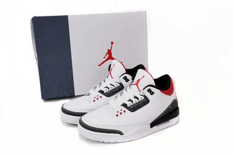 Mens Air Jordan 3 Retro Sp J Balvin Medell铆n Sunset SE DNM “Fire Red CZ6431-100
