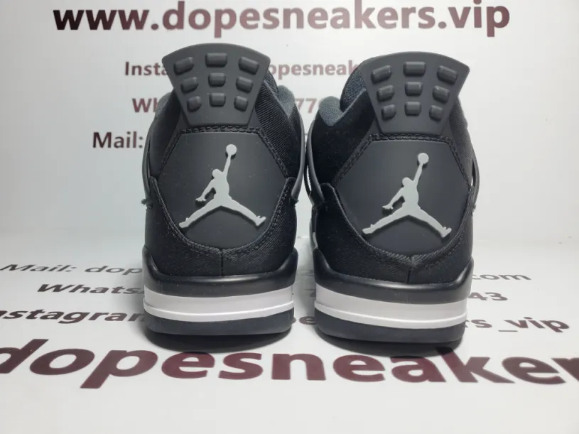 Cheap Air Jordan 4 Retro White And Green Retro Black Canvas DH7138-006