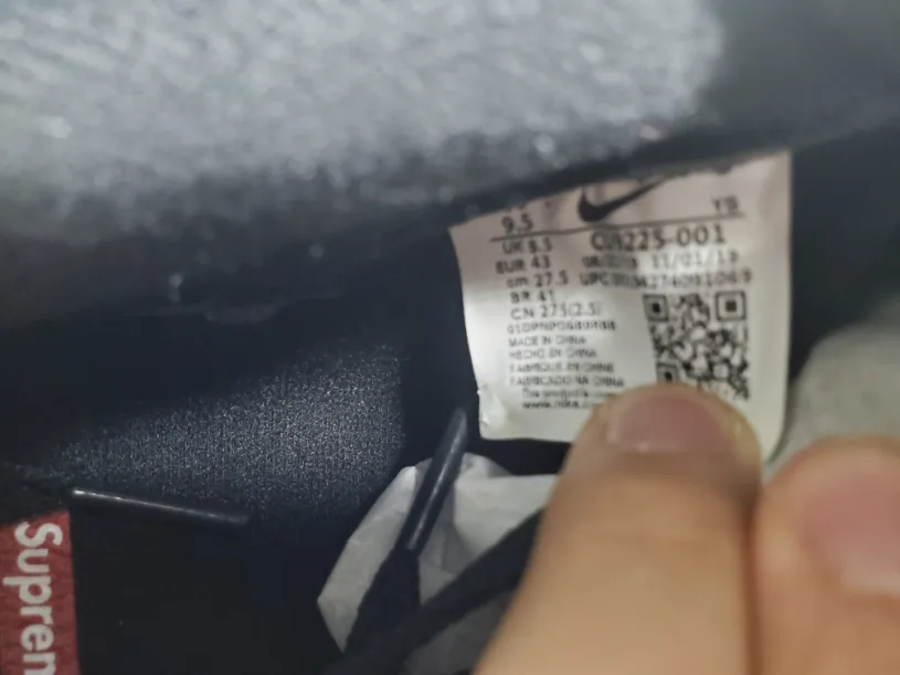 Supreme x Air Force 1 Low Black CU9225-001